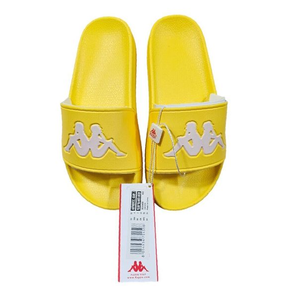 Kappa Other - Kappa Authentic Adam 2 Yellow Yolk White Antique Youth Unisex SZ USA 4 SLIDES